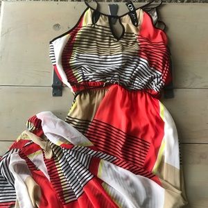 NWT XOXO Printed Maxi Dress Size Large